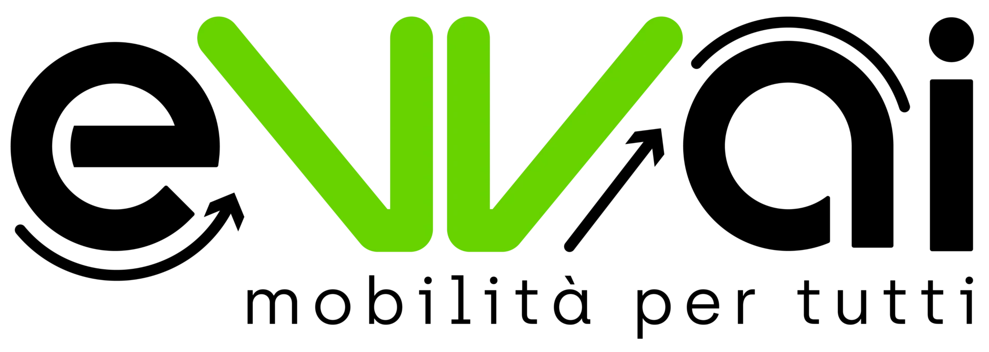 Logo Evvai - Mobilità per tutti Ferrara (nero)